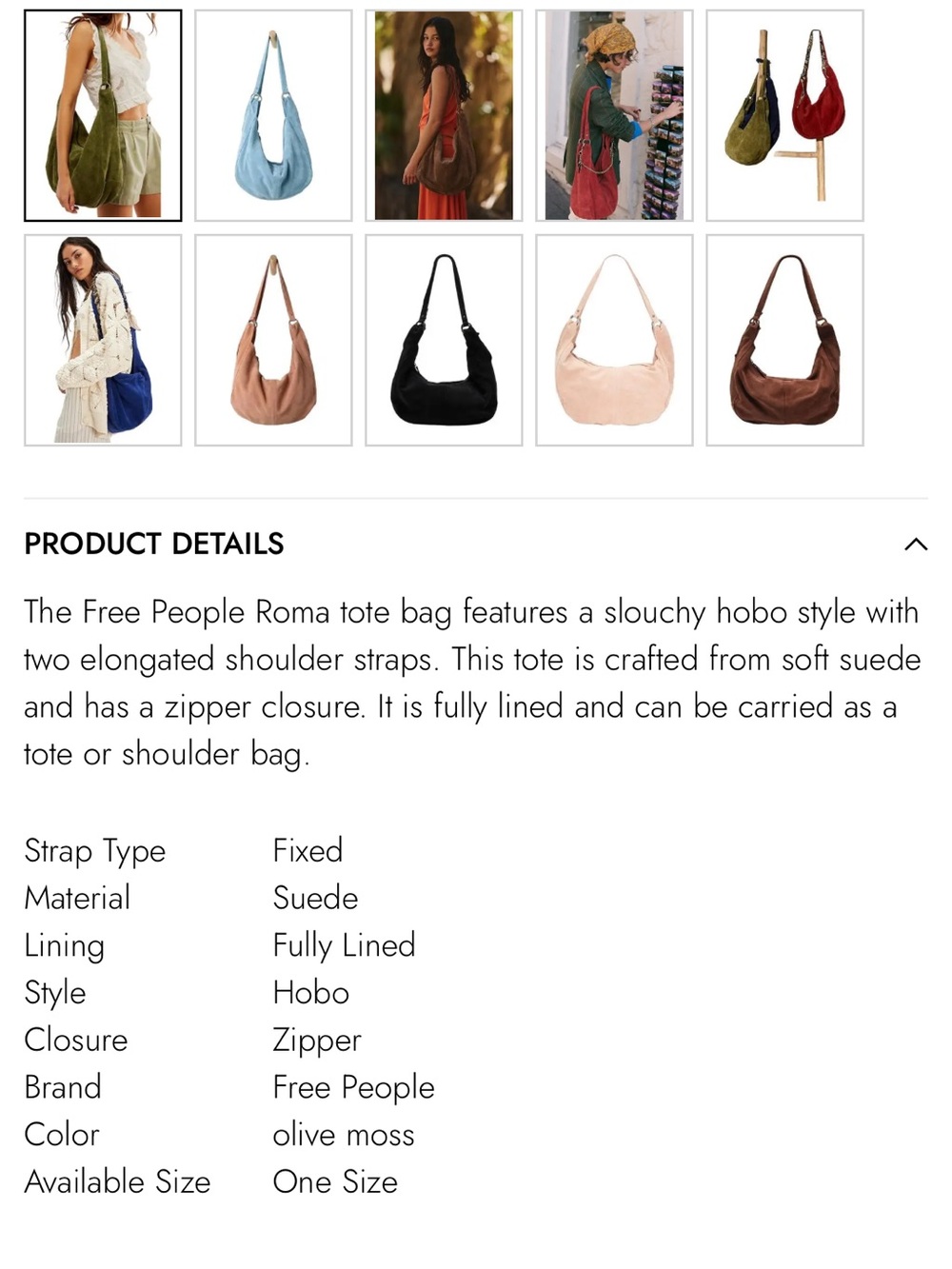 Free People Suede Hobo Shoulder Bag in Fuchsia Pink - Picture 3 of 5